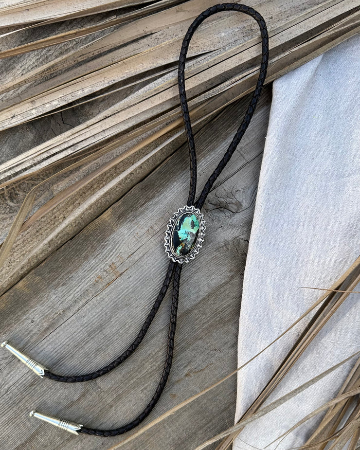 Passing Days Original - Blackjack Turquoise Bolo Tie