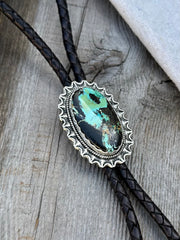 Passing Days Original - Blackjack Turquoise Bolo Tie