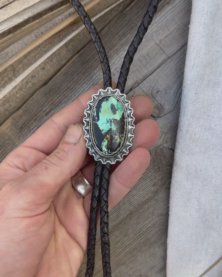 Passing Days Original - Blackjack Turquoise Bolo Tie